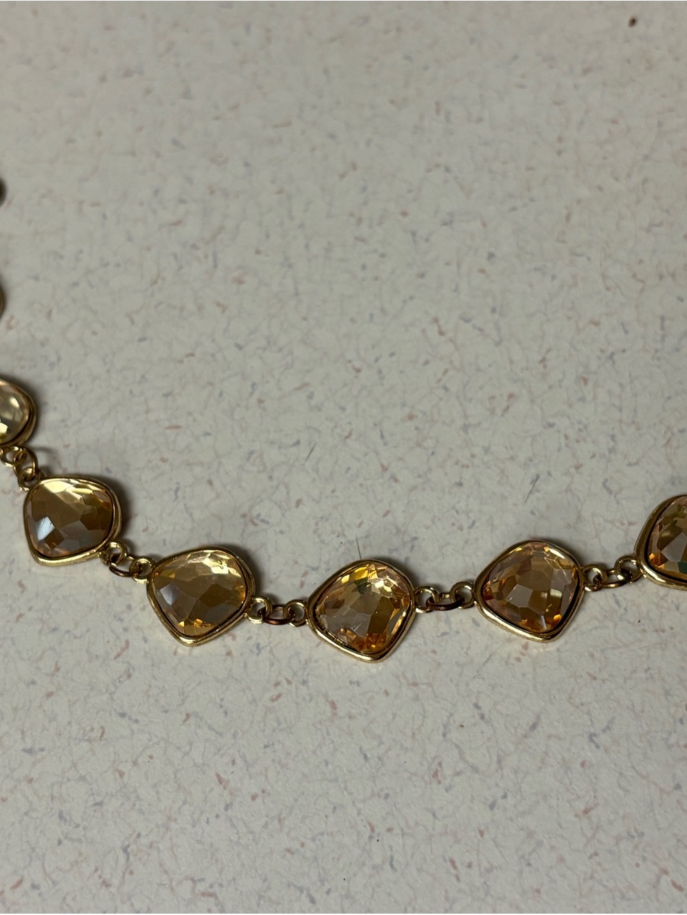 paparazzi Gold-Tone Yellow Faceted Glass Bracelet